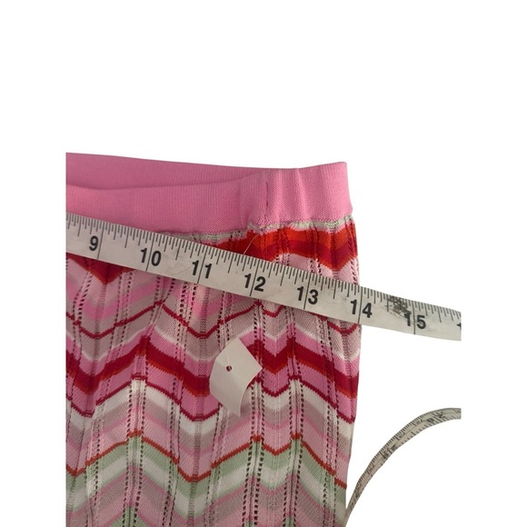 Torn by Ronny Kobo Medium Chevron Print Scallop Hem Knit Crochet Skirt NEW - Picture 5 of 6